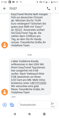 vodafone easy travel woche schweiz