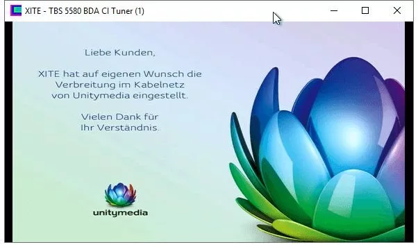 Der Musiksender XITE hat seine Verbreitung bei Unitymedia beendet.