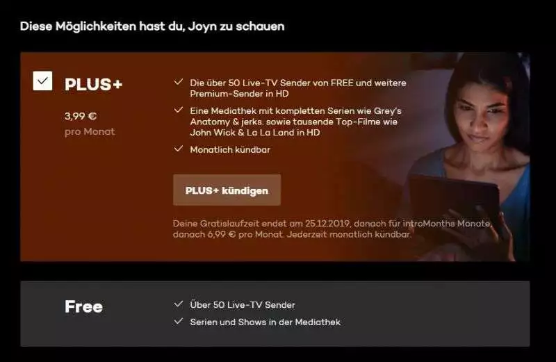 Joyn Plus kündigen