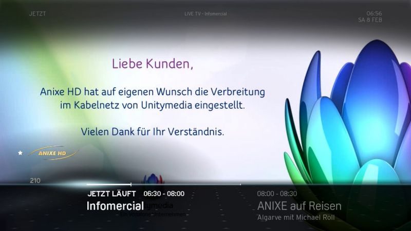 Anixe HD Unitymedia Sender
