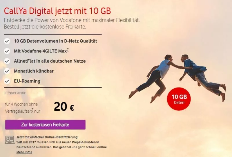 Vodafone CallYa Digital Kosten