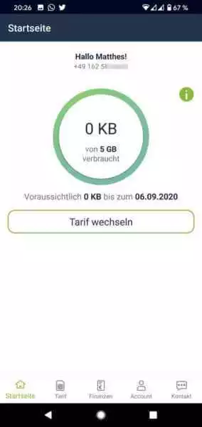 Datenverbrauch Freenet Flex