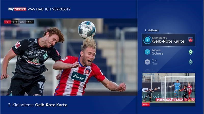 Sky Sport App auf dem Receiver