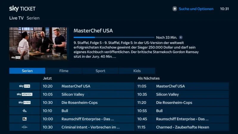 Sky One streamen