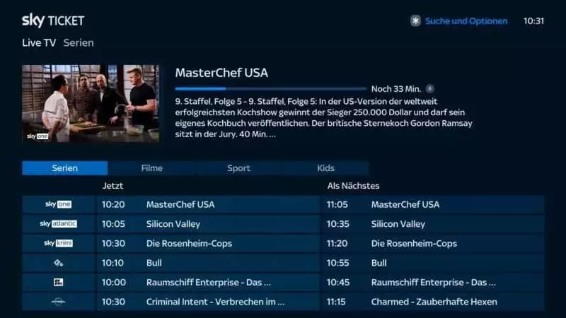 Sky One streamen