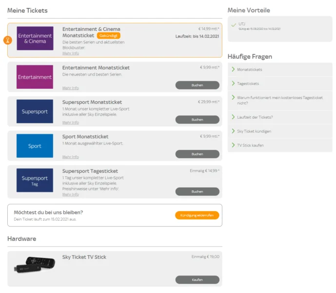 Sky Ticket TV Stick bei Sky kaufen