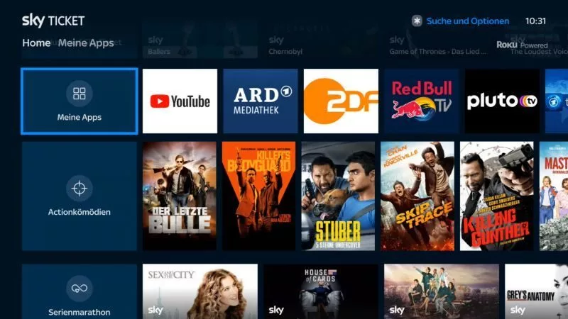 Sky Ticket TV Stick Apps