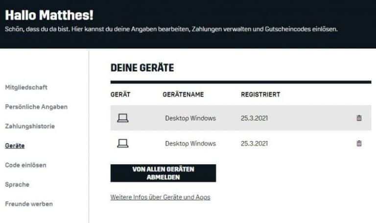 DAZN Anzahl Geräte - so viele sind erlaubt - Matthes ...