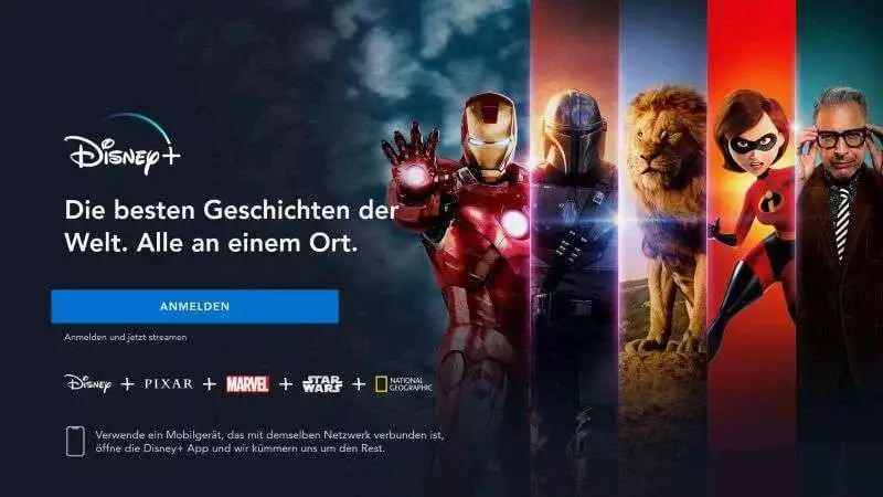 Disney+ Fire TV anmelden