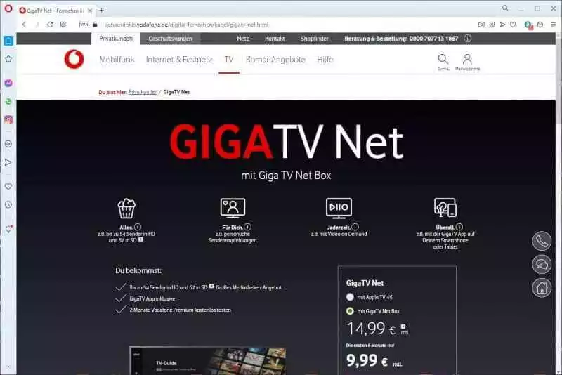 Vodafone GigaTV Net
