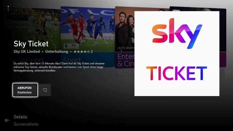 Sky Ticket App installieren
