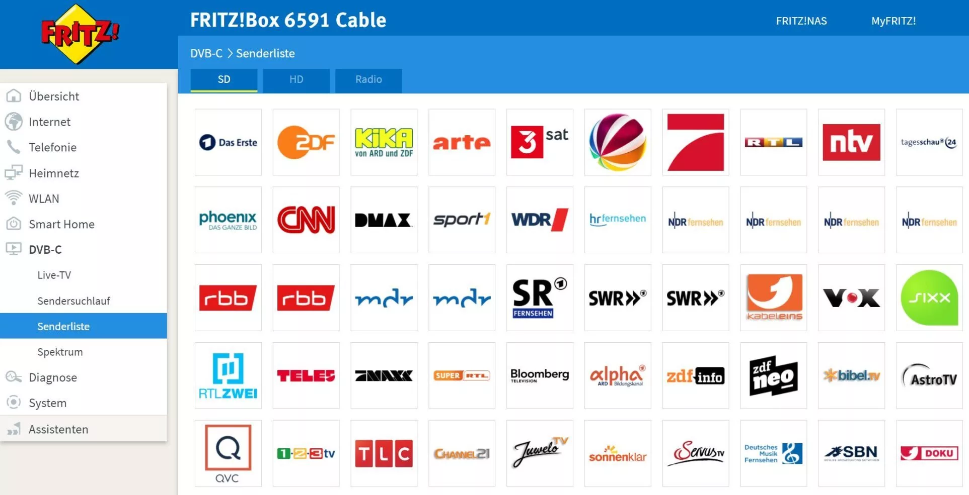 Fernsehen über die Fritzbox