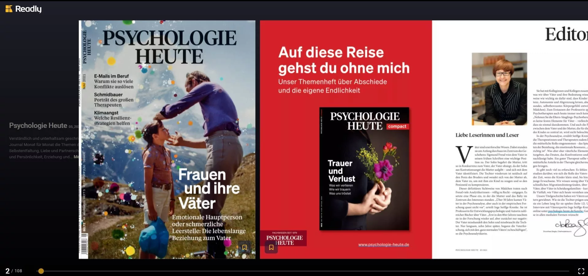 Readly über den Browser