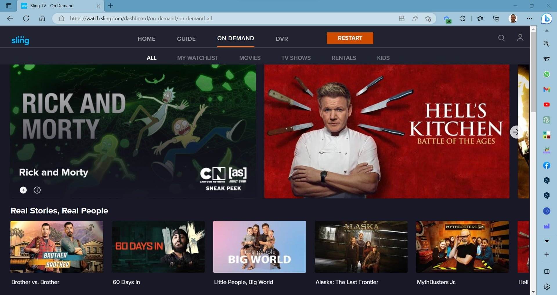 Sling TV Freestream On Demand