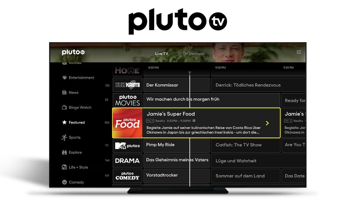 Pluto TV Streaming Dienste kostenlos