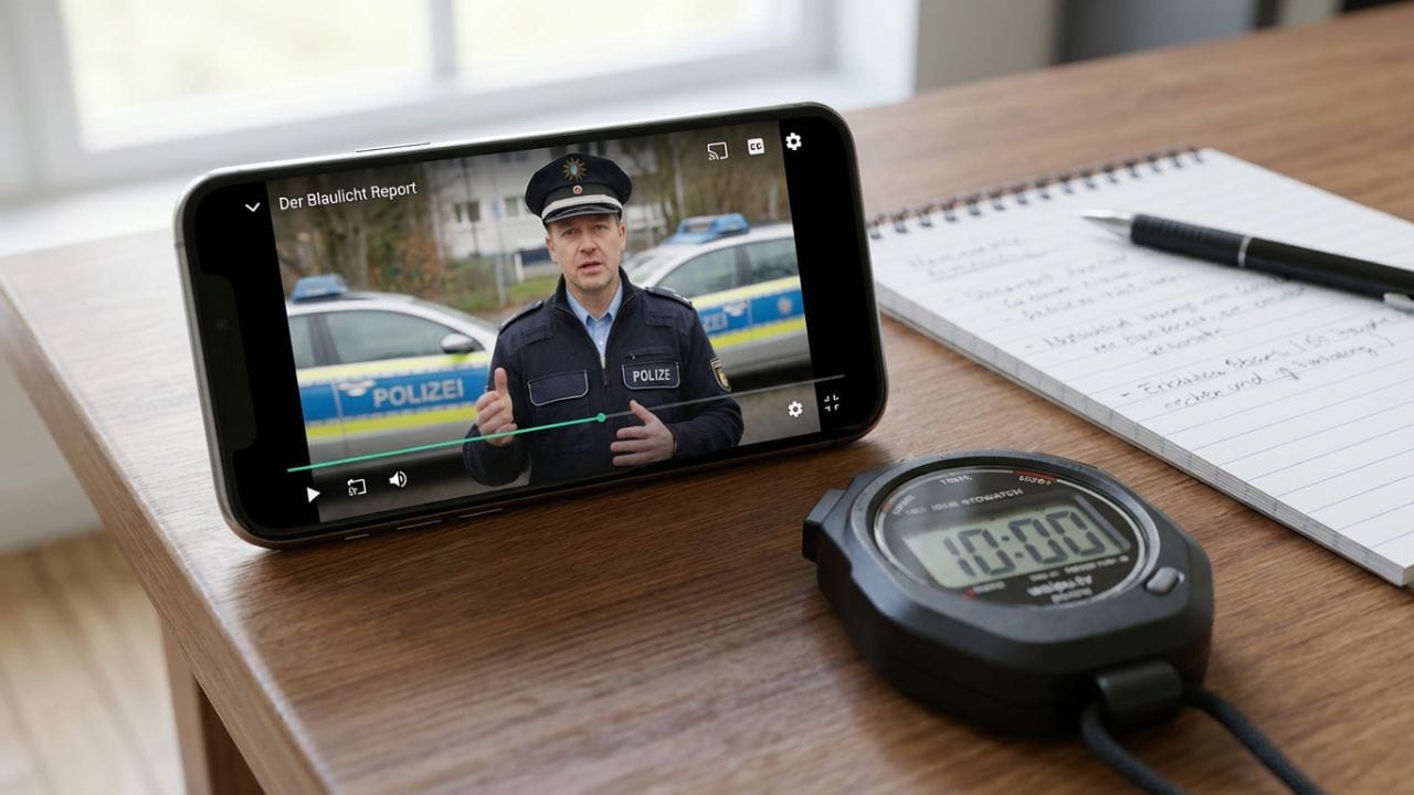 Smartphone mit Waipu.tv App und Stoppuhr für den Datenverbrauch Test
