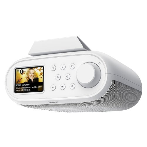 HAMA Digitalradio (DAB+) "DAB-Radio (mit Bluetooth, Digitalradio, FM/DAB plus, Radiowecker)", weiß