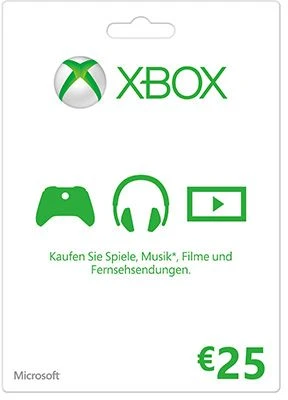 Xbox Live Geschenkkarte im Wert von 25 EUR (ESD)